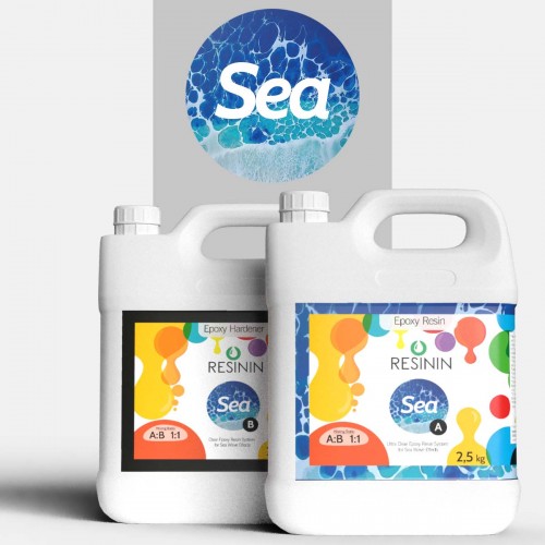 Sea 5000 Gr A+B Deniz Dalgası Efekti için Şeffaf Epoksi Reçine
